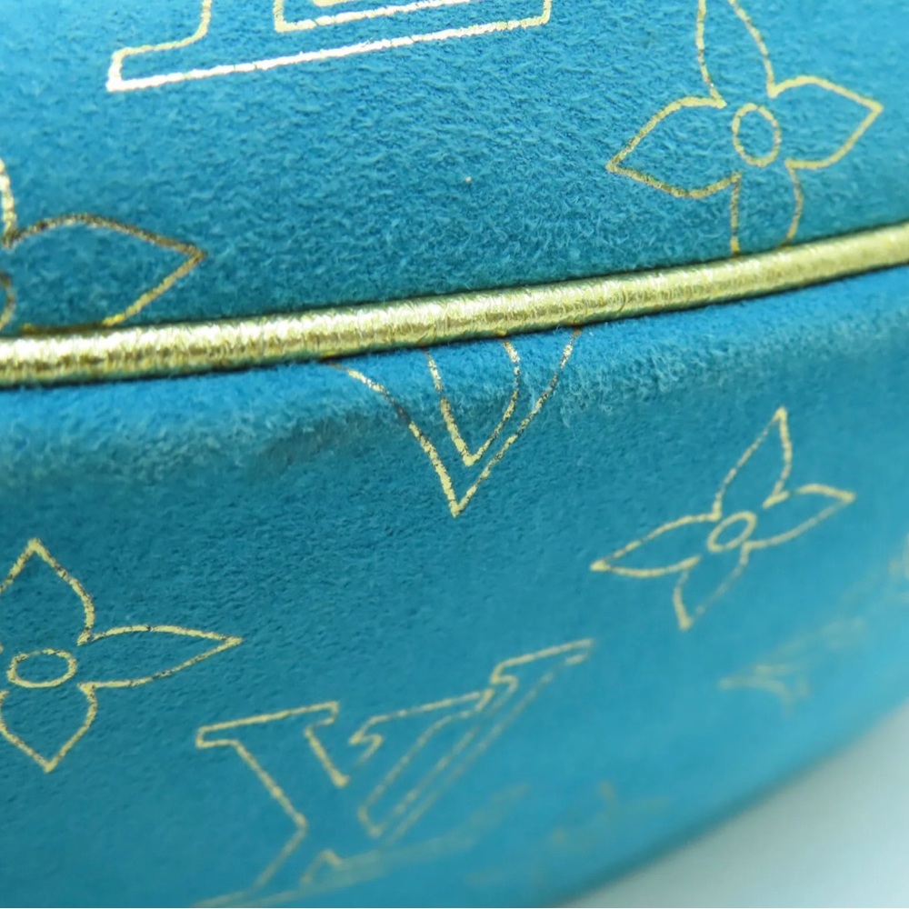 ❤️❤️SOLD❤️❤️ Vuitton Limited Edition Lock Evening Suede Blue - Picture 7 of 10